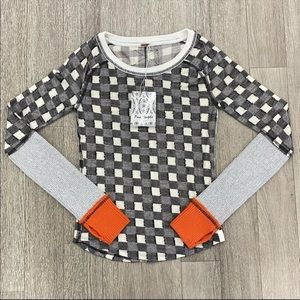 NWT Free People Checkerboard Sweater